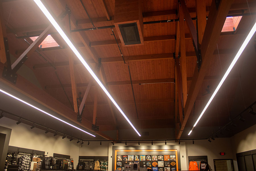 lights inside building